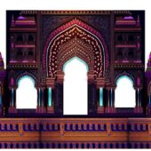 Illuminated Palace Gateway Stage