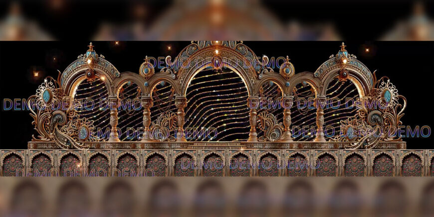 LumiLux Majestic Gateway LED Mapping - A Fusion of Royalty & Elegance