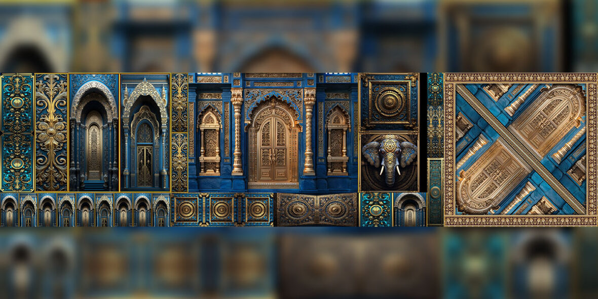 Royal Azure Opulence - A Majestic LED Mapping Spectacle