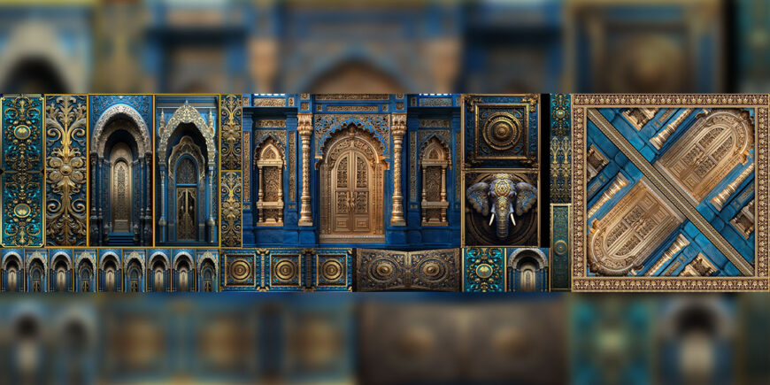 Royal Azure Opulence - A Majestic LED Mapping Spectacle