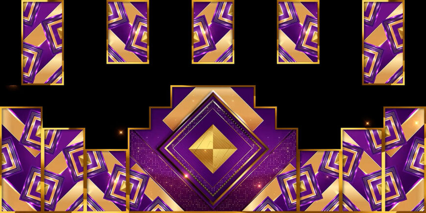 Amethyst-Gold-Mosaic-VJ-Loop-Purple-Luxury-Event-Projection-Mapping