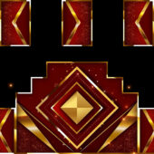 Crimson Chevron Glory VJ Loop | Red Geometric LED Stage Visuals | 4K Motion Graphics