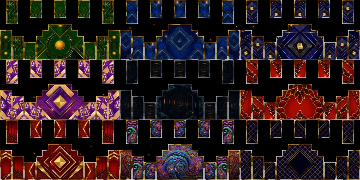 Visual Led Mapping Majestic Mosaic 4K VJ Loops | LED Projection Mapping
