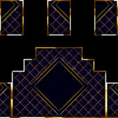 Midnight Lattice Gold VJ Loop | Royal Blue LED Mapping Visual | 4K Grid Motion Background