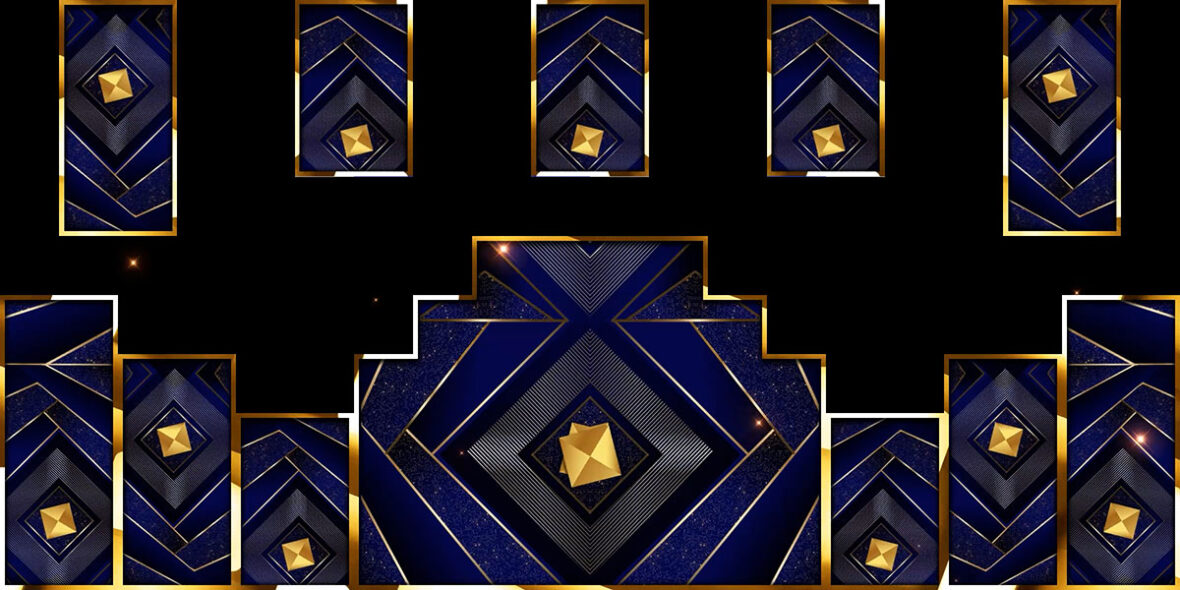 Royal-Navy-Insignia-LED-Mapping-Blue-&-Gold-Geometric-Stage-Loop