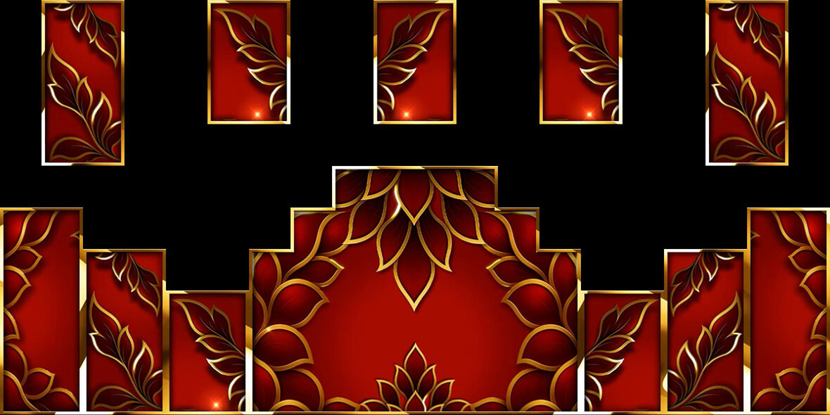 Ruby-Floral-Heritage-LED-Mapping-Traditional-Red-Wedding-Background