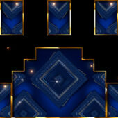 Sapphire Diamond Crest VJ Loop | Royal Blue LED Mapping Visual | 4K Diamond Geometric Loop