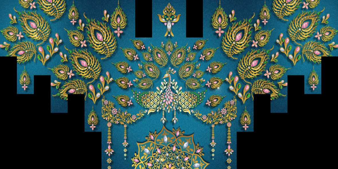4K-Teal-Gold-Peacock-Mandala-VJ-Loop