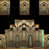 Aqua Gold Heritage Gate VJ Loop