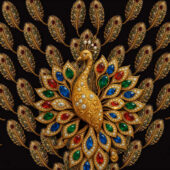 Magnificent Jeweled Peacock Fan Video for Royal Grandeur