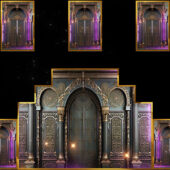 Massive Charcoal Gold Gate VJ Loop