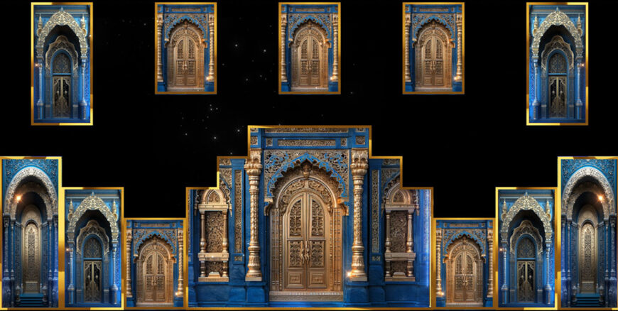 Royal-Blue-Gold-Gate-Video-Loop