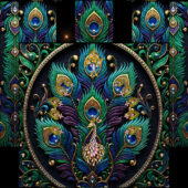 Deep Jewel Tone Peacock Feathers for the Ultimate Luxury Stage