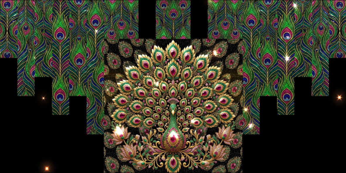 Vibrant-Green-Pink-Peacock-VJ-Loop-4K