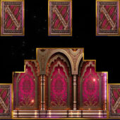 Vibrant Magenta Gold VJ Loop